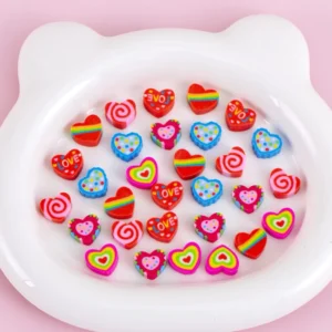 ยางลบจิ๋วมินิ  ลายหัวใจน่ารักมาก ลบง่าย ใช้ได้จริง 30 ชิ้น