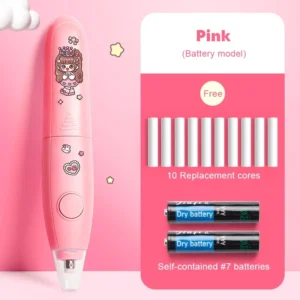 ยางลบอัตโนมัติแบบใส่ถ่านไม่ทิ้งรอย ลบง่าย ลายการ์ตูนน่ารัก