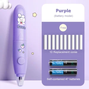 ยางลบไฟฟ้ายางลบอัตโนมัติ แบบใส่ถ่าน พร้อมไส้เติม